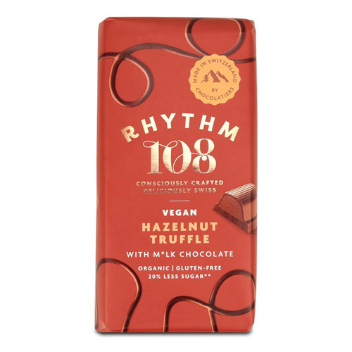 Visuel 1 du produit Tablette chocolat bio fourree praline noisette Rythm 108 - 100 g