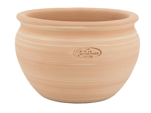 Visuel 1 du produit Pot boule en terre cuite claire Terrablanca - Ø 34 x H 24 cm