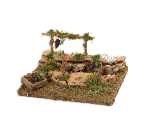 Visuel 1 du produit Double Vigne avec Raisin 15x13x9 cm Bois Multicolore