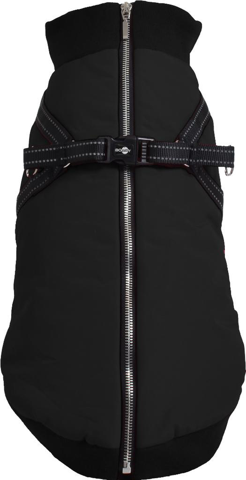 Visuel 1 du produit Manteau pour chien coloris noir avec harnais intégré Bobby Easy - Taille 28XS