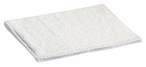 Visuel 2 du produit Serviette invité en coton coloris blanc Vivaraise Bora - 50 x 30 cm
