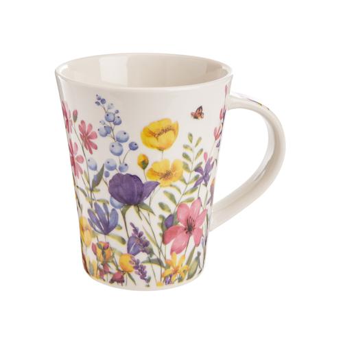 Visuel 2 du produit Coffret de 2 mugs 39 cl en porcelaine à fleurs multicolores Maia - Ø 9 x H 11 cm