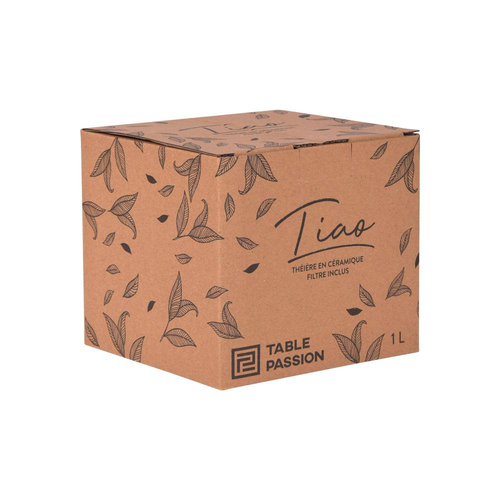 Visuel 3 du produit Théière avec filtre en grès noir Tiao - 1 L