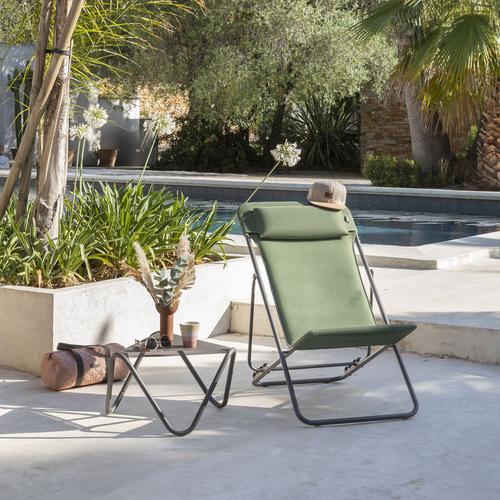 Visuel 4 du produit Maxi Transat BeComfort® tube titane olive Lafuma Mobilier - 62 x 83 x 94 cm