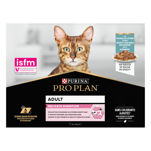 Visuel 2 du produit Pâtée pour chat delicate au poisson Pro plan 10 x 85 g