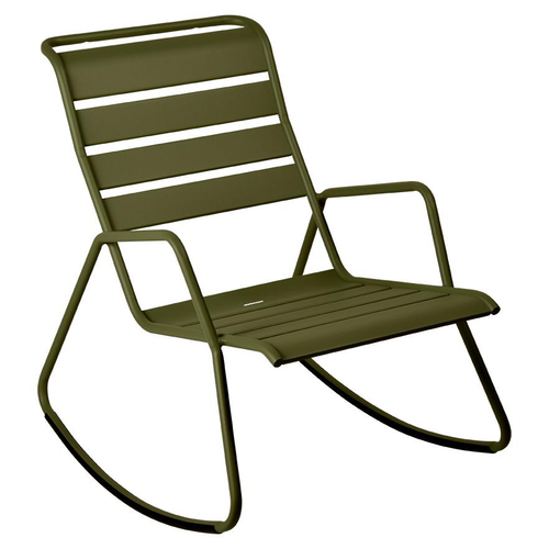 Visuel 1 du produit Rocking chair Monceau coloris vert en acier Fermob - 68 x 78 cm