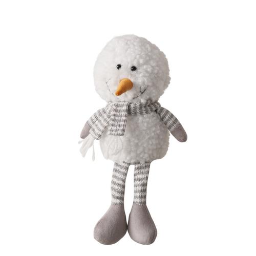 Visuel 3 du produit Figurine bonhomme de neige marron et blanc Triano - 14 x 12 x 34 cm