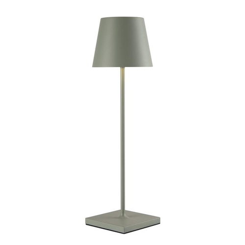 Visuel 1 du produit Lampe de table touch sans fil en aluminium vert Kelly Olive - Ø 10 x H 38 cm