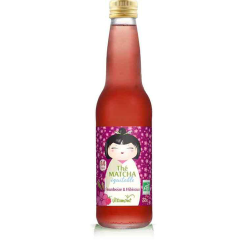 Visuel 1 du produit Thé Matcha Framboise Hibiscus bio en bouteille Vitamont - 33 cl