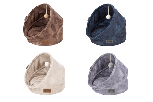 Visuel 7 du produit Grotte pour chat bleu Kensington Scruffs – Taille 44 x 44 x 48 cm