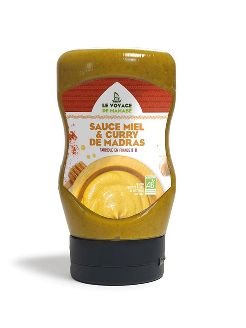 Visuel 1 du produit Squeez sauce miel curry de Madras bio Le voyage de Mamabé - 100 g