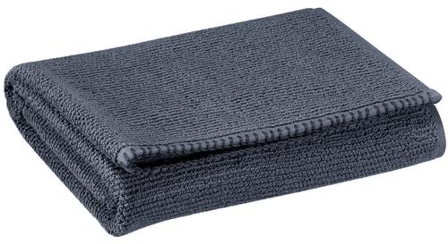 Visuel 2 du produit Drap de douche en coton coloris ombre Vivaraise Bora - 130 x 70 cm