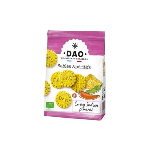 Visuel 1 du produit Sablés apéritifs bio au curry indien pimenté Dao - 100 g