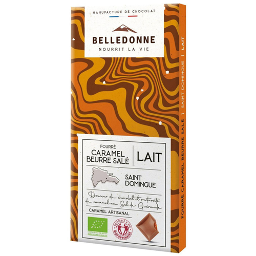 Visuel 1 du produit Tablette fourrée caramel bio Belledonne - 80 g
