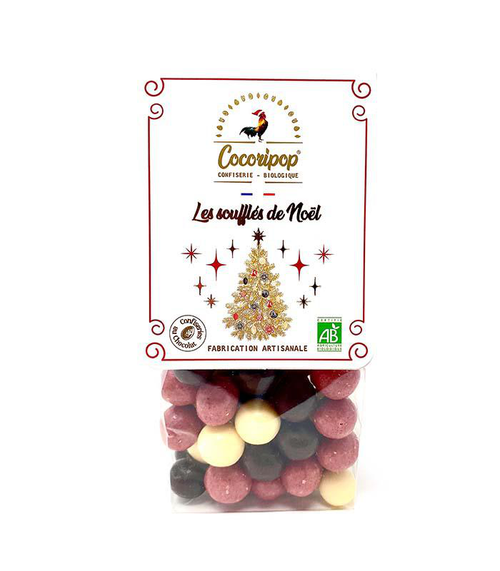 Visuel 1 du produit Bonbons les soufflés de Noël bio Cocoripop - 100 g
