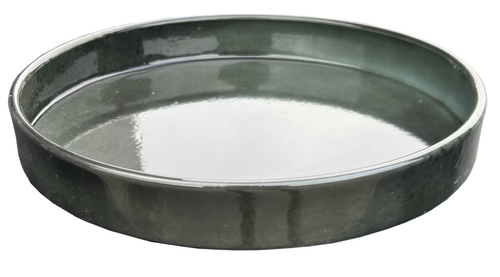 Visuel 1 du produit Soucoupe pour pot évasé coloris gris en métal recyclé - 28 x 28 X 3,25 cm