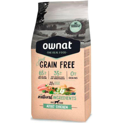 Visuel 1 du produit Croquette pour chien adulte Just Grain Free au poulet Ownat - 3 kg