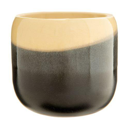 Visuel 1 du produit Cache-pot Estilo coloris noir en céramique - 15 x 13 cm