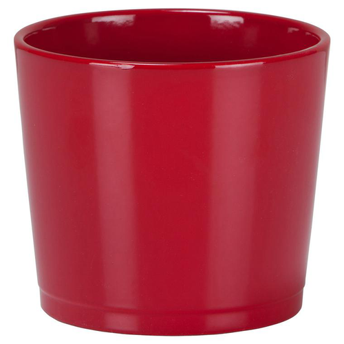 Visuel 1 du produit Cache-pot coloris rouge en céramique - Ø 12 cm