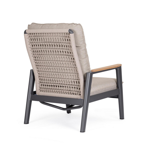 Visuel 6 du produit Fauteuil inclinable en aluminium anthracide Miguel Pélican