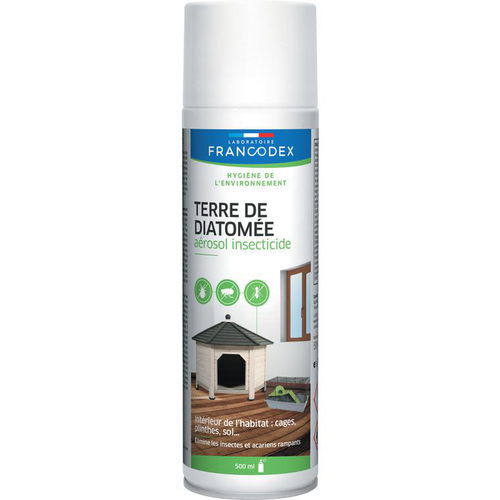 Visuel 1 du produit Aérosol insecticide pour habitat terre de diatomée Francodex - 500 ml