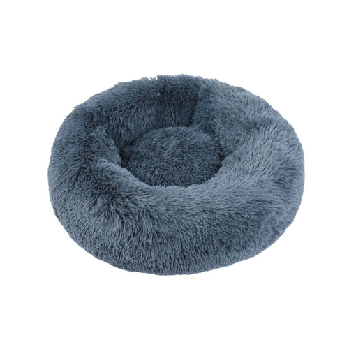 Visuel 1 du produit Corbeille ronde moelleuse en peluche grise Wouapy - 60 cm