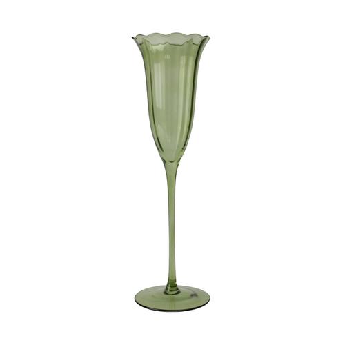 Visuel 1 du produit Ensemble de 4 flûtes en verre vert Eden - 17 cl