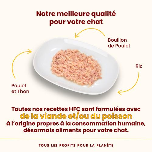 Visuel 3 du produit Pâtée pour chat HFC Natural au thon et poulet Almo Nature - 70 g