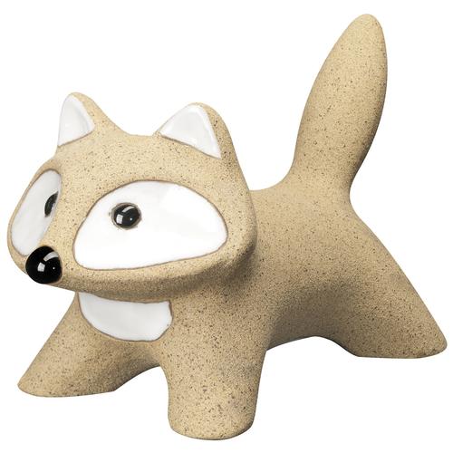 Visuel 3 du produit Figurine décorative renard coloris marron en terre cuite émaillée - 28 x 14,5 x 1 cm