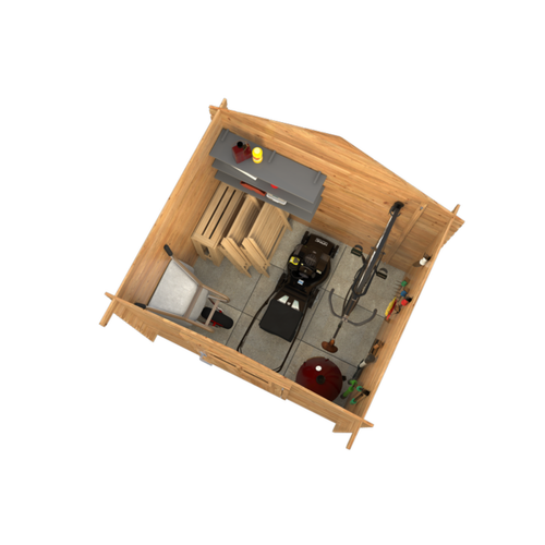 Visuel 5 du produit Abri de jardin naturel White Wood Pablo - 2.9 m² / 19 mm