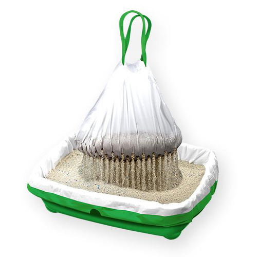 Visuel 2 du produit Sacs à litière filtrants pour chat coloris blanc Kiviks - Taille L 52 x 34 x 25 cm