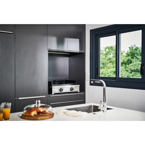 Visuel 5 du produit Plancha électrique en inox et fonte émaillée Forge Adour Modern E 60 - 65,5 x 54,5 x 23,8 cm