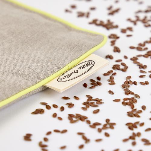 Visuel 6 du produit Coussin chauffant des kinés aux graines de lin Mille Oreillers - 24 x 50 cm