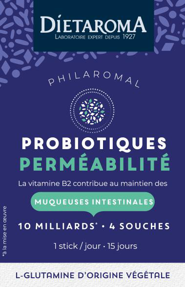 Visuel 1 du produit Complément alimentaire muqueuses intestinales probiotiques perméabilité Dietaroma Philaromal - 15 sachets
