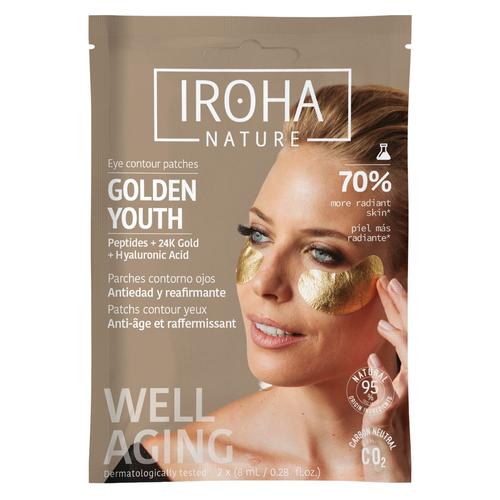 Visuel 1 du produit Patchs anti-âge pour les yeux à l’or et aux peptides Iroha Nature - les 2 patchs