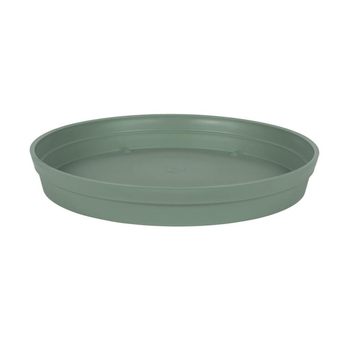 Visuel 1 du produit Soucoupe ronde en polypropylène vert laurier Eda Toscane - Ø 34,5 cm