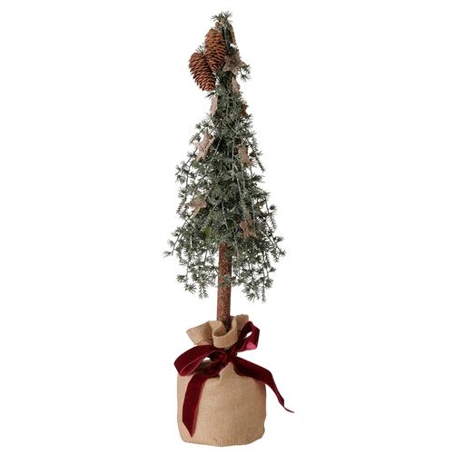 Visuel 1 du produit Arbre artificiel décoratif vert avec sac de toile de jute Tresella - Ø 13,5 x H 65,5 cm
