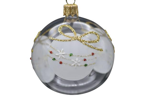 Visuel 1 du produit Suspension boule décorative Traditionel coloris transparent en verre - Ø 7 cm