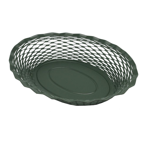 Visuel 1 du produit Corbeille à pain en inox coloris vert sapin - 30 x 24 x 5 cm