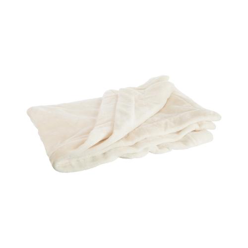 Visuel 1 du produit Plaid Tender coloris blanc en coton - 150 x 200 cm