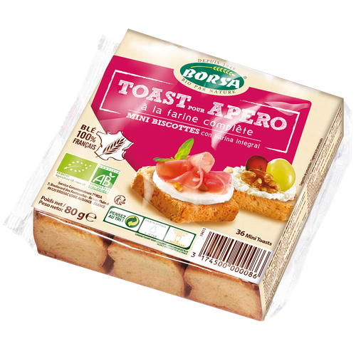 Visuel 1 du produit Mini toast complet bio Borsa - 80 g
