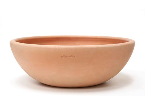 Visuel 1 du produit Coupe basse coloris rose en terre cuite - Ø 41 x 24 cm