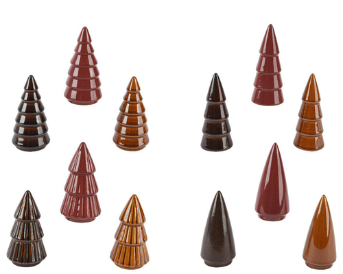 Visuel 1 du produit Sapin en porcelaine colorée - Ø 5 x H 10 cm