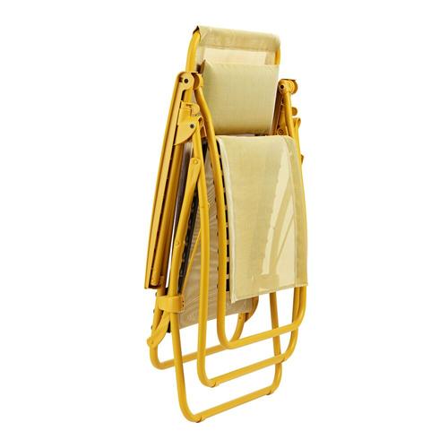 Visuel 2 du produit Chaise longue pliante Relax R CLIP colorblock Lafuma Batyline® coloris jaune en métal - 68 x 88 x 115 cm