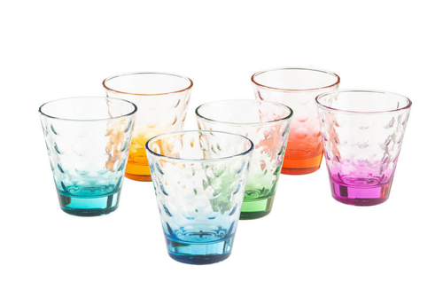 Visuel 1 du produit Verres 25 cl en assortiment pastel Optic - L’ensemble de 6