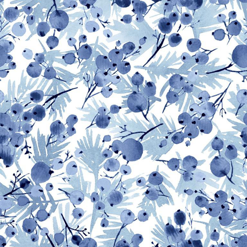 Visuel 1 du produit 20 serviettes 3 plis Blue twigs - 33 x 33 cm