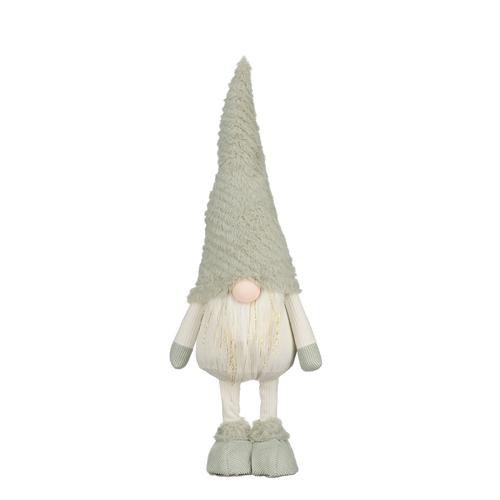 Visuel 1 du produit Personnage de Noël peluche gnome en tissu coloris vert - H 50 cm