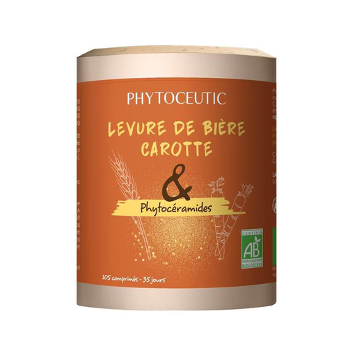 Visuel 1 du produit Levure de bière carotte & phytocéramides Phytoceutic - 105 capsules