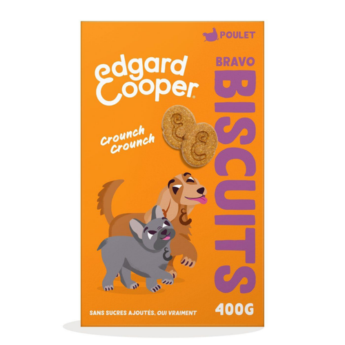 Visuel 1 du produit Friandises pour chien adulte au poulet biscuits Edgard & Cooper - 400 g