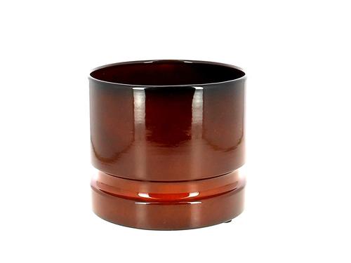 Visuel 1 du produit Cache-pot en zinc coloris bronze Woodlog petit modèle - Ø 21 x H 18 cm